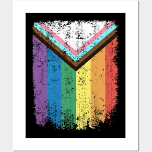 LGBTQIA+ Progress Pride Flag Ally Pride Month Posters and Art